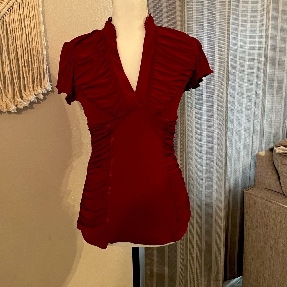 Charlotte Russe deep red top